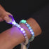 Teal | Silver | Firefly Glass Macrame Bracelet